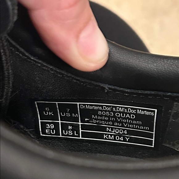 Black Leather Platform Doc Martens - Picture 2 of 5